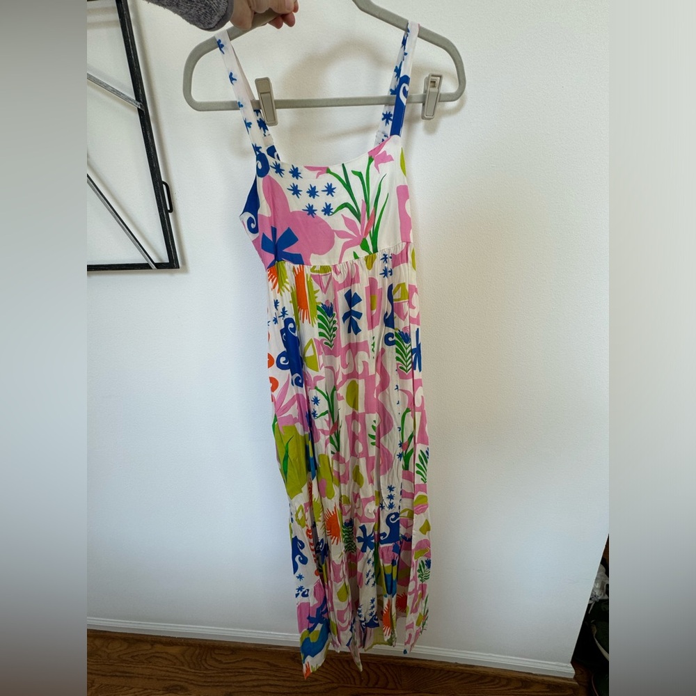 Tropical Print Maxi Dress